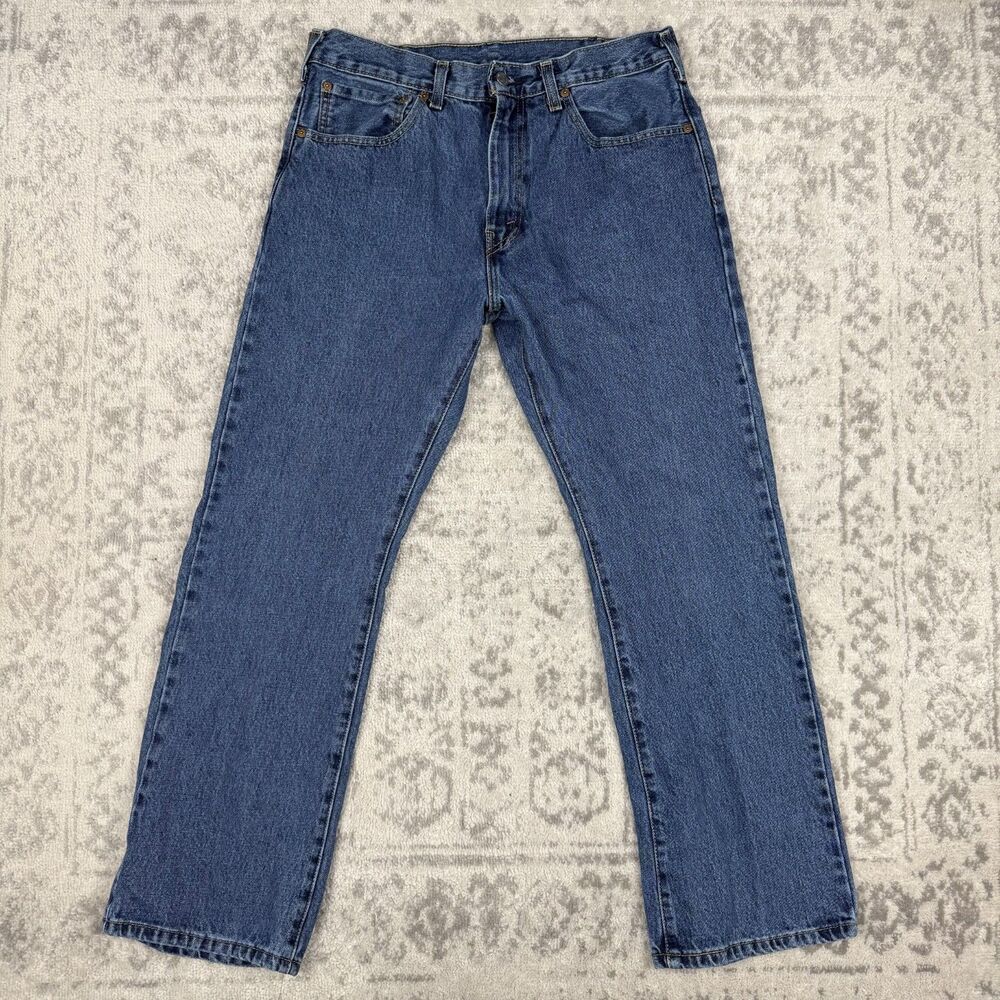 Levis 517 Jeans Mens Blue Bootcut Casual Cowboy Denim Pants Y2K Size 34x30
